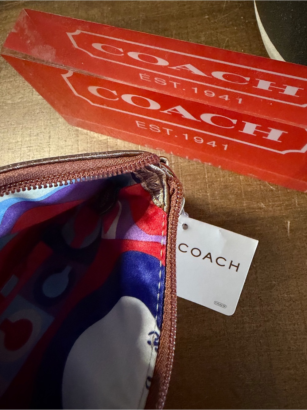 Coach Metallic Pink Wristlet (NWT) - Picture 9 of 10